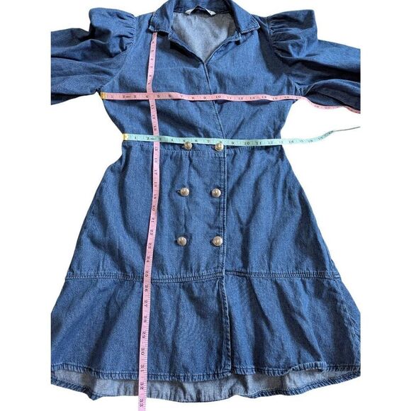 Zara double breasted denim dress Small - Picture 5 of 7